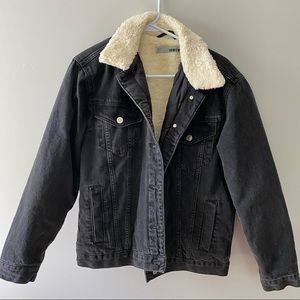 Topshop Black Sherpa Jacket